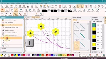 Manual Digitizing Part 2 - Adding Stems & Leaves to Daisy Flowers