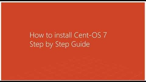 CentOS Step by Step Installation on VMware