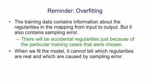 Lecture 9A : Overview of ways to improve generalization
