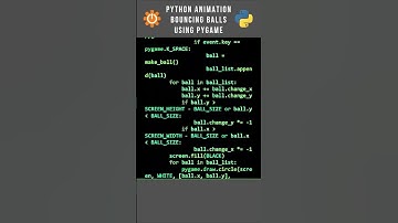 Learn to make games in Python | Bouncing Balls Pygame Animation #shorts #coding #programming