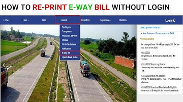 How to reprint old EWay Bill | How do I find my generated E Way bill | How to Reprint E-Waybill