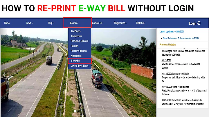 How to reprint old EWay Bill | How do I find my generated E Way bill | How to Reprint E-Waybill