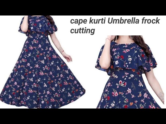 cape kurti cutting/Umbrella frock cutting/frock cutting/kurti cutting/frock suit/cape kurti/frock class=