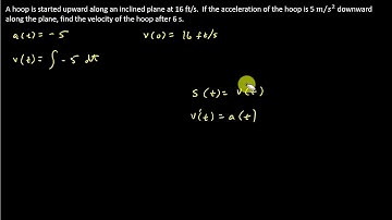 Antiderivatives - Acceleration, Velocity, Position Functions - Word Problem Example 2