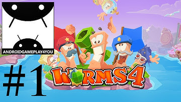 Worms 4 Android GamePlay #1 (1080p) (By Team 17 Digital Limited) [Game For Kids]