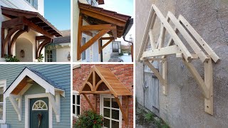 Wooden awning ideas / front door , window canopy ideas