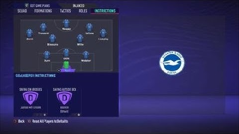 FIFA 21 Custom Tactics - Recreate 3-4-2-1 of Brighton + Instructions - Replicate real system