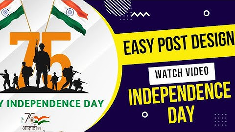 15 August - Independence Day Post Design In Canva| Instagram Post Design Tutorial #independenceday