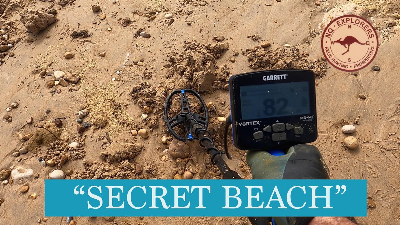 Пять серебряных металлоискателей на секретном пляже: Garrett Vortex VX9.