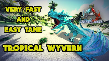 THE FASTEST WAY TO TAME A TROPICAL WYVERN WITH TRAPS!!! Ark Survival Evolver Crystal Isles