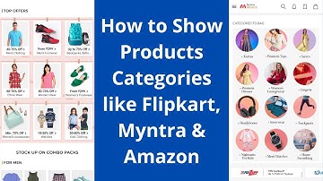How to Show Products Categories like Flipkart, Myntra & Amazon (Hindi)