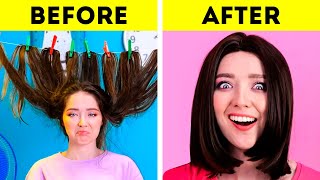 Girls Problems With Short VS Long Hair || LONG NAILS STRUGGLES