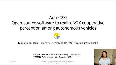 IEEE VTC2020-Fall: AutoC2X: Open-source software to realize V2X cooperative perception