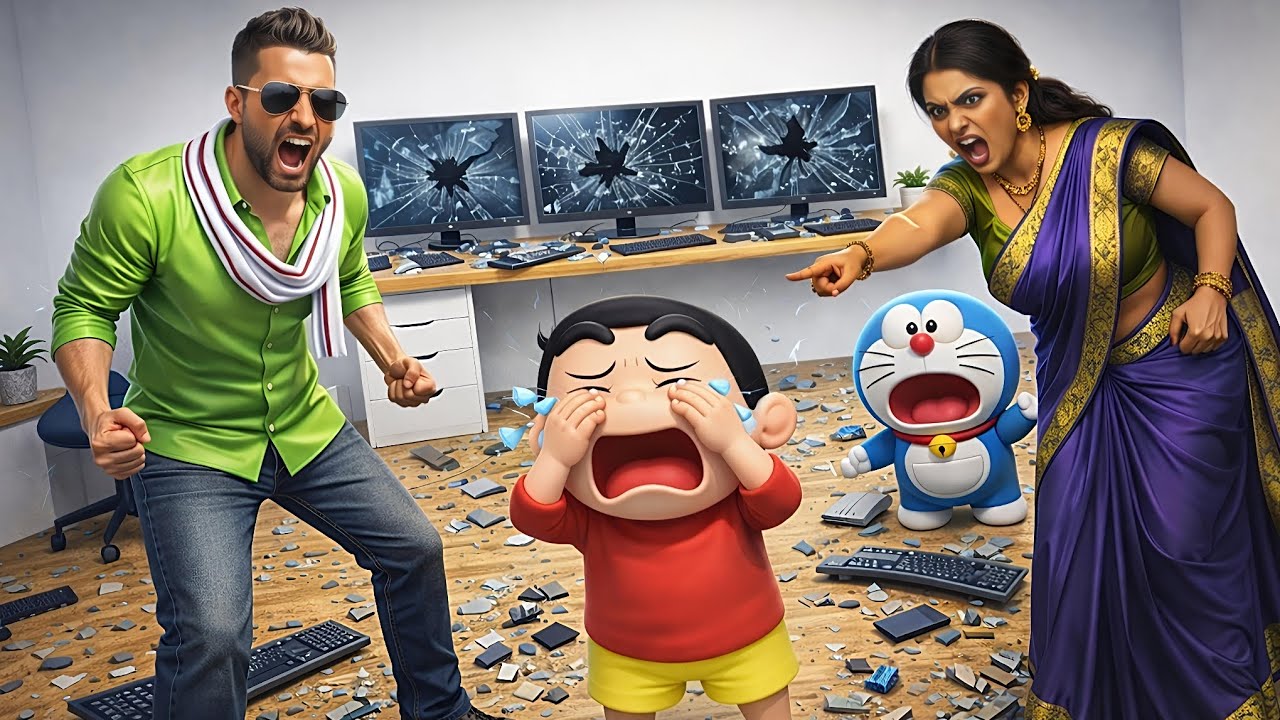 SHINCHAN NE COMPUTER 🖥️ TOD DIYA 💥 || INDIAN THEFT AUTO SIMULATOR GAME || 😱