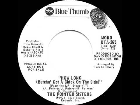 1975 Pointer Sisters - How Long (Betcha’ Got A Chick On The Side) (mono radio promo 45)