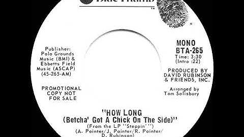 1975 Pointer Sisters - How Long (Betcha’ Got A Chick On The Side) (mono radio promo 45)