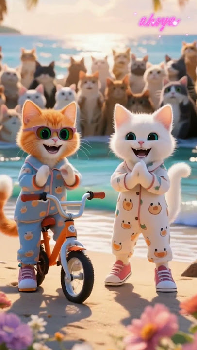 kucing bikin lucu gemes dancing ~kringkringadasepeda #anak #music #funny #kucinganggoralucudanimut