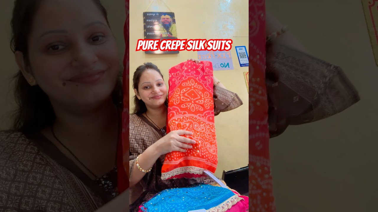 Pure crepe silk suits order now 