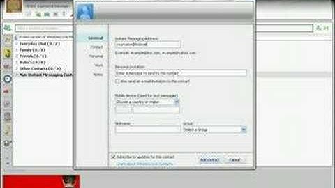 Add A Contact In MSN Messenger
