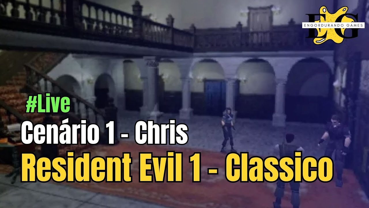(Primeira Live do Canal) - Resident Evil 1 - Classico - Chris - Bora comentar - Parte 2