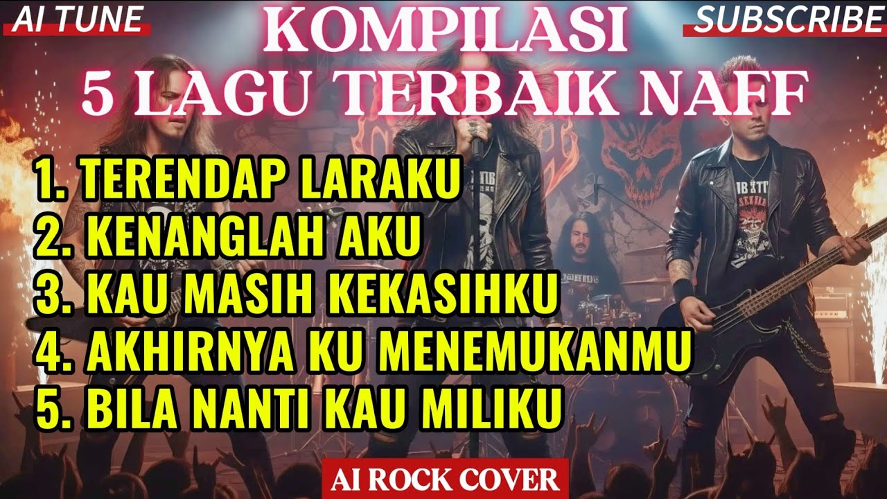 NAFF – FULL PLAYLIST 5 LAGU POPULER | AI ROCK COVER 2025