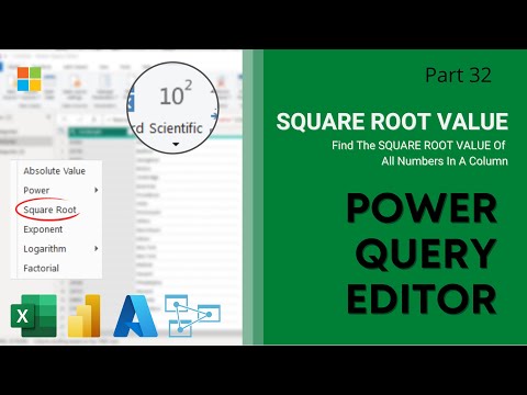 32. Calculate Square Root Value | Power Query Editor