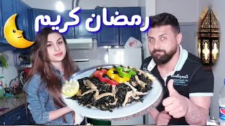 مطبخ ريتشو وننوش في رمضان (ملوخية ورز) مع الأكشن الزوجي