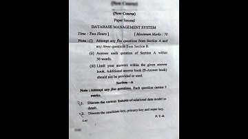 dbms university previous year paper 2017-18