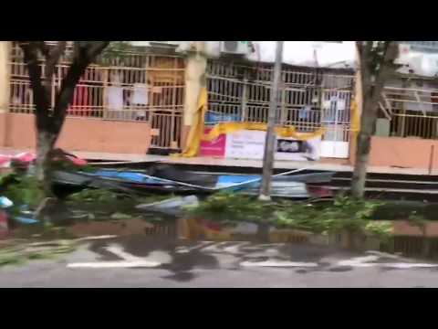 Cyclone Idai hitting Beira Mozambique