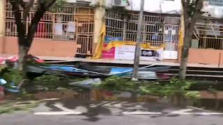 Cyclone Idai hitting Beira Mozambique