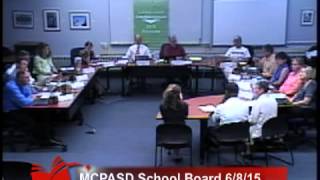 MCPASD School Board Meeting - June 8 2015