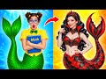 人魚からダークヴァンパイアへ エクストリームメイクオーバーチャレンジ | 面白いシチュエーション Multi DO Girls