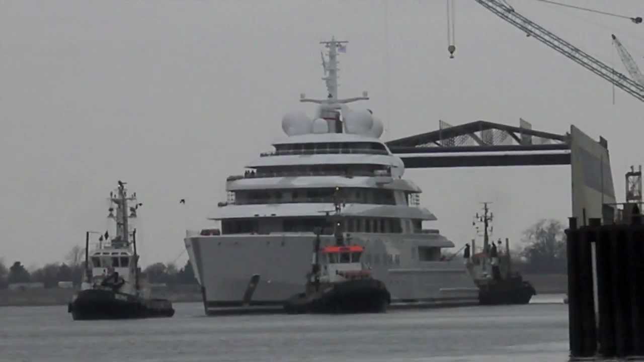 Launch of Superyacht Azzam - YouTube