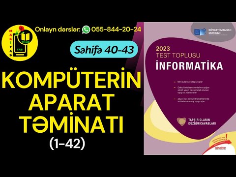 DİM TEST TOPLUSU İNFORMATİKA 2023 | KOMPÜTERİN APARAT TƏMİNATI (HARDWARE) | 1-42