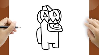 Wie Man Among Us Halloween Zeichnet - Schritt Für Schritt