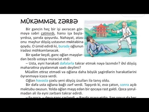 6-cı sinif Azərbaycan dili.mükəmməl zərbə mətni.səh(147,148,149).zərfin məna növləri