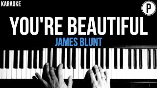 James Blunt  - You're Beautiful Karaoke Acoustic Piano Instrumental Cover Lyrics