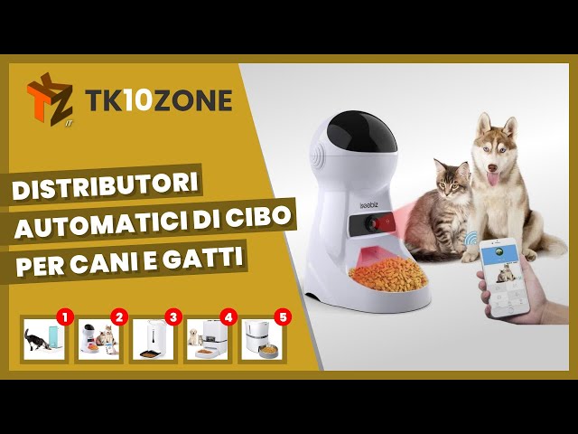 Dispenser cibo gatti e dispenser acqua gatti - Dispenser crocchette gatto e  cani a distributore acqua 3