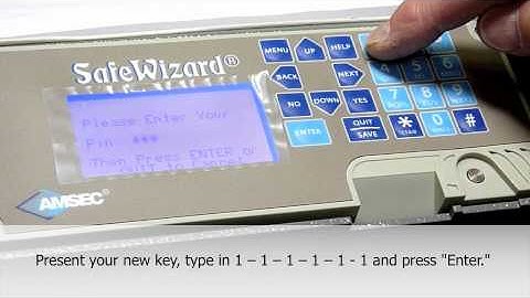 AMSEC SafeWizard Enrolling a New Key