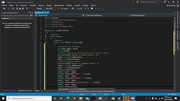 Programa de  Operaciones básicas en Visual Studio 2015, C#.