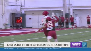Matt Landers opening eyes at Arkansas training camp