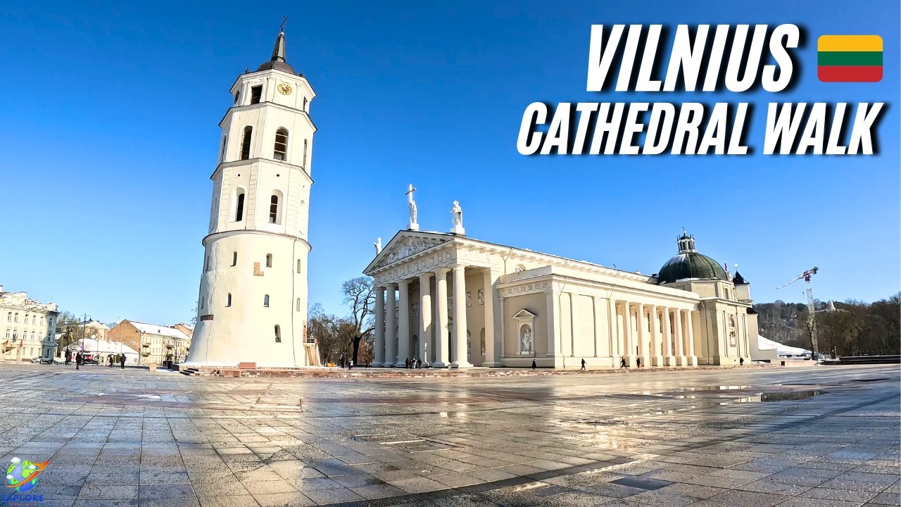 Vilnius Cathedral Winter Walk 🇱🇹 | 4K POV