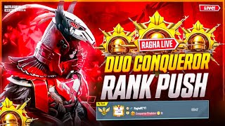 DUO CONQUEROR LIVE RANK PUSH | Ace Dominator to Conqueror | Tips & Tricks #bgmi #live