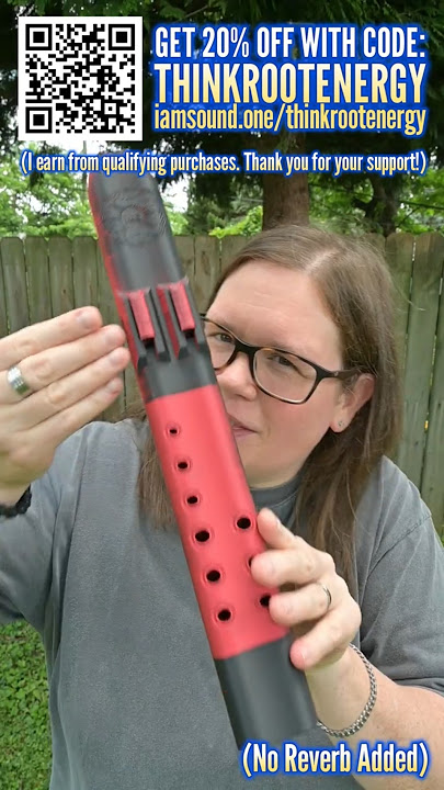 Hear All 3 Chambers! 🎶 I AM SOUND 3D Printed Triple Drone Flute DEMO (No Reverb) #shorts