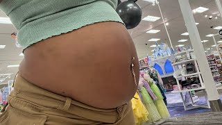 Fedee Stuffed Big Belly In Public 