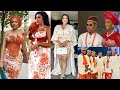 See what peggy ovire  other nigerian celebrities wore to moses bliss  marie traditional marriage