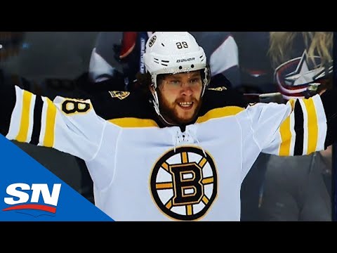 David Pastrnak Gets Crushed, Comes Back To Score Later In Shift