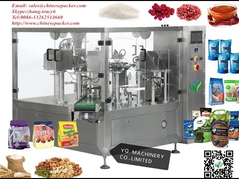 Rotary Pre-made bag packing machinery for granule filling sealing packer machine price