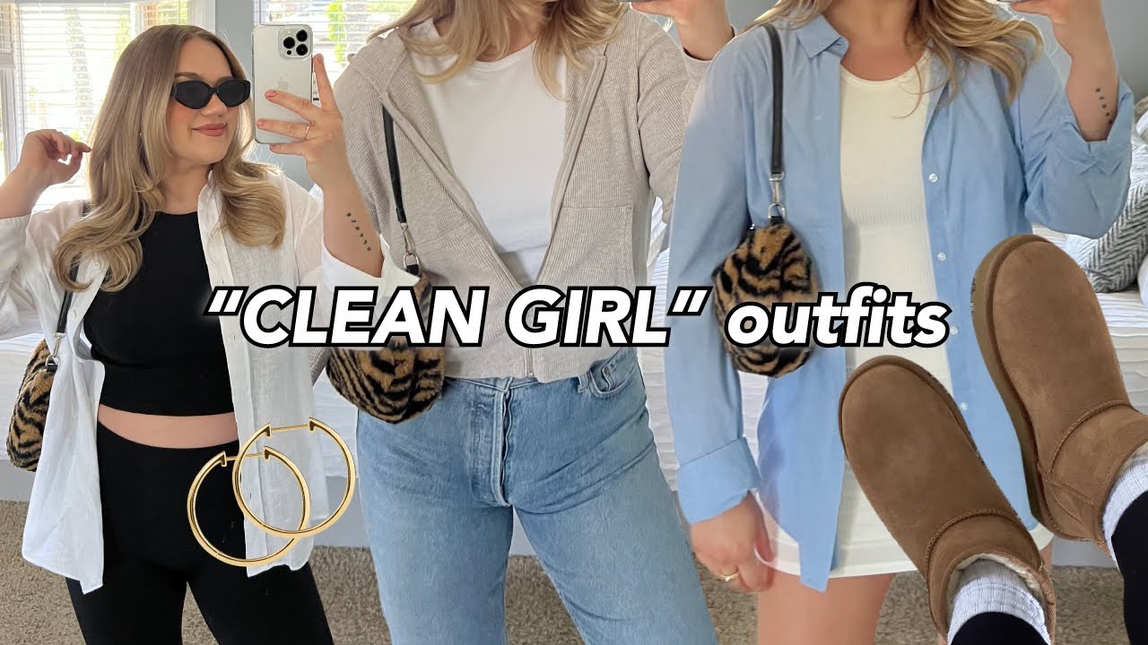 CLEAN GIRL” OUTFITS! How to dress like a clean girl ✨ (simple but