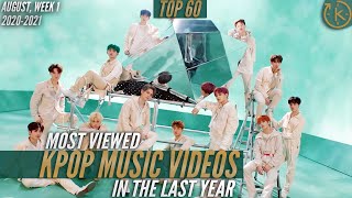 [Top 60] Most Viewed Kpop Music Videos Released In The Last Year | August, Week 1 (2020-2021)